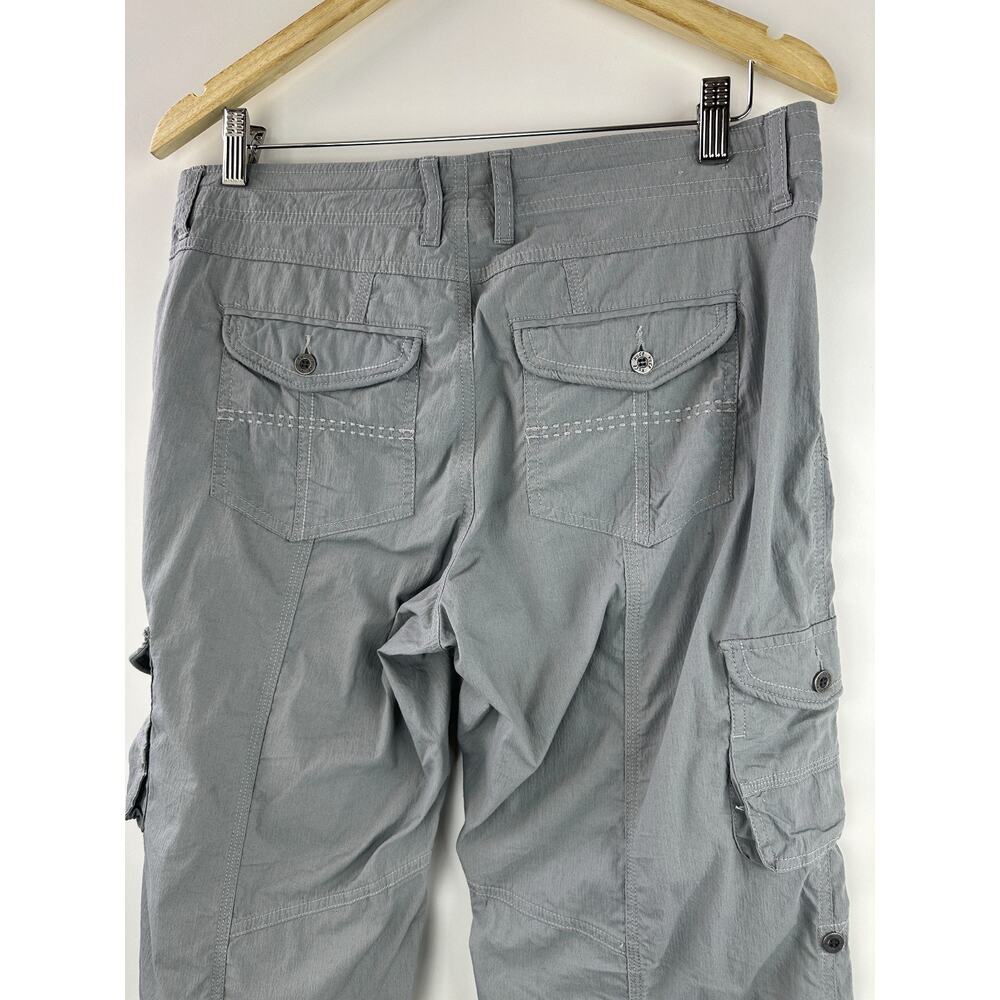 Kuhl Kontra Short Gray Cargo Convertible Roll Tab Adjustable Crop Womens Size 10 - Picture 9 of 13